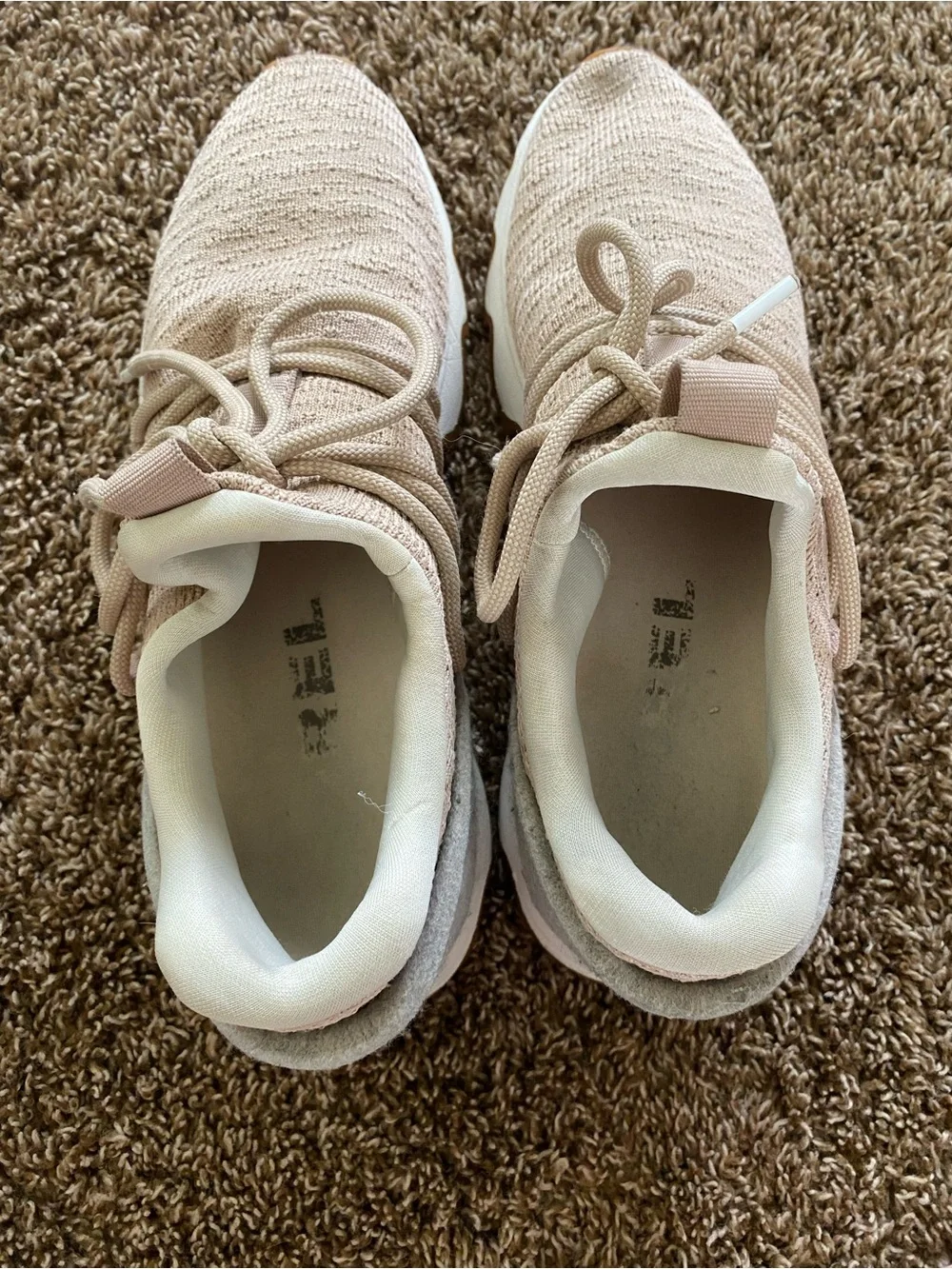 Sorel Kinetic Lace Sneakers Women’s Size 9 Blush Pink Knit Casual Comfort Shoes